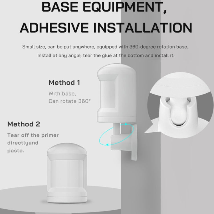 Tuya Smart App ZigBee Human Wireless Motion Infrared Sensor Detector - Security by buy2fix | Online Shopping UK | buy2fix