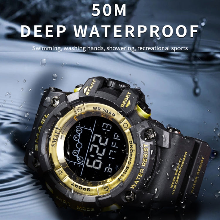 SMAEL 8082 Outdoor Waterproof Sports Multifunctional Luminous Timing Electronic Watch(Black Colorful Blue Purple) - Sport Watches by SMAEL | Online Shopping UK | buy2fix