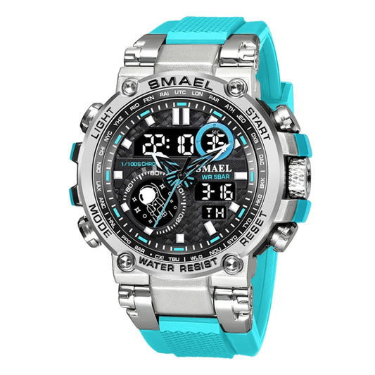 SMAEL 1803B Outdoor Waterproof Multifunctional Alloy Sports Watch(Lake Blue) - Sport Watches by SMAEL | Online Shopping UK | buy2fix