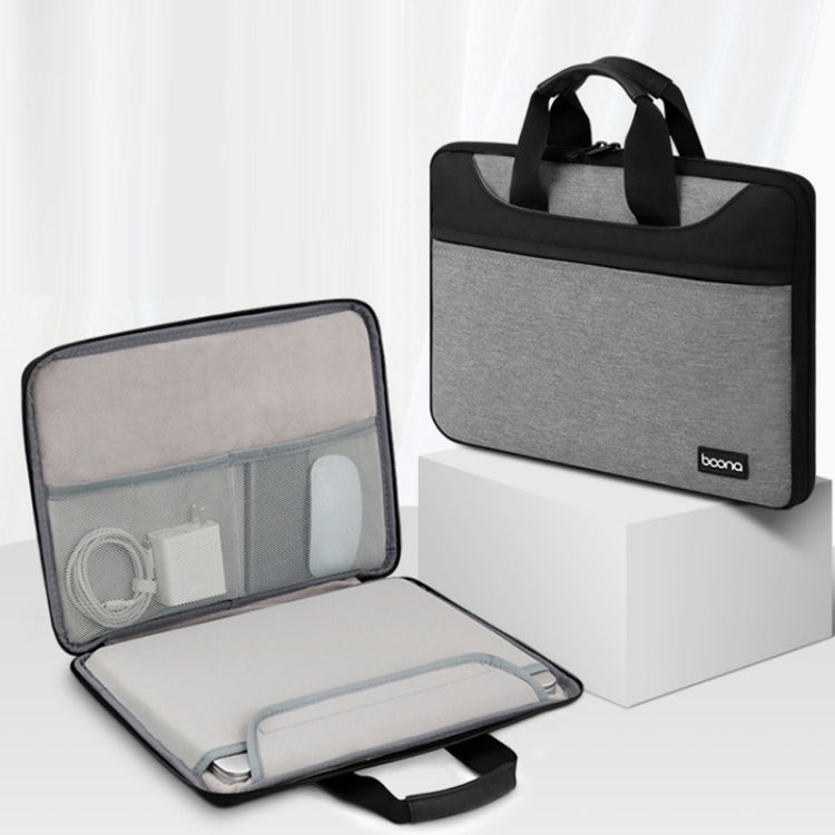 Baona BN-I003 Oxford Cloth Full Open Portable Waterproof Laptop Bag, Size: 16/17 inches(Gray+Power Bag) -  by Baona | Online Shopping UK | buy2fix