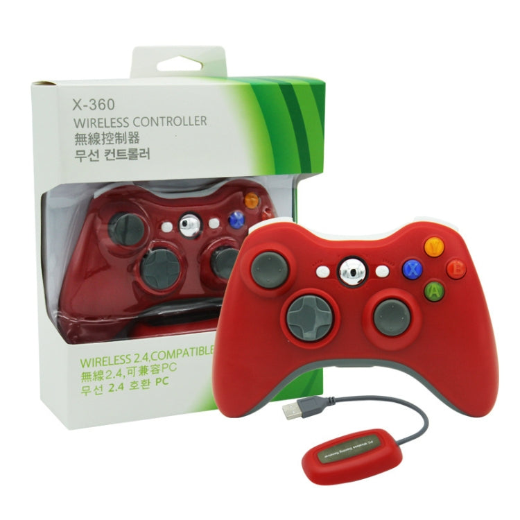 For Microsoft Xbox 360 / PC XB13 Dual Vibration Wireless 2.4G Gamepad With Receiver(Red) - Gamepad by buy2fix | Online Shopping UK | buy2fix