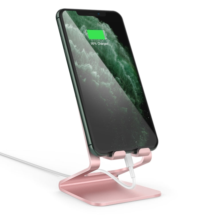 AhaStyle ST02 Mobile Phone Aluminum Alloy Fixed Bracket Storage Charging Base(Rose Gold) - Desktop Holder by AhaStyle | Online Shopping UK | buy2fix