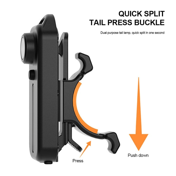 Bicycle Tail Light Type-C Rechargeable Outdoor Warning Light With Pen Clip(W677 Black Iron Box) - Taillights by buy2fix | Online Shopping UK | buy2fix