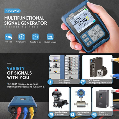 FNIRSI SG-003A Multifunctional PWM Signal Generator 4-20ma Voltage Current Calibrator, EU Plug(Blue) - Current & Voltage Tester by FNIRSI | Online Shopping UK | buy2fix