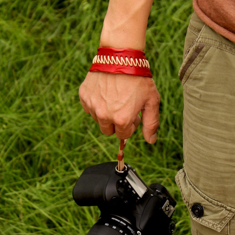 Zeku Retro Leather SLR Wristband Anti-drop Camera Wrist Strap without Camera(Blue) - Camera Strap by buy2fix | Online Shopping UK | buy2fix