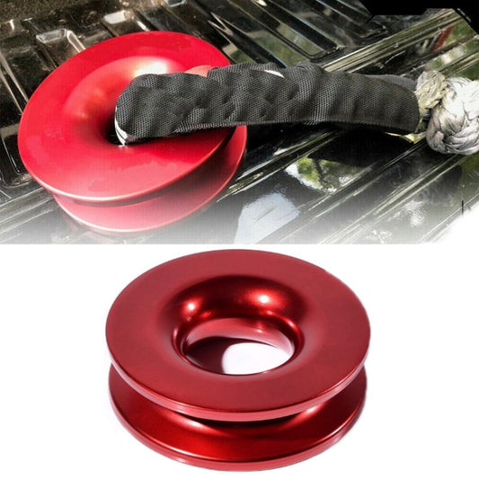 Aluminum Snatch Recovery Ring For 3/8" & 1/2" Rope(Red) - Towing Bars by buy2fix | Online Shopping UK | buy2fix