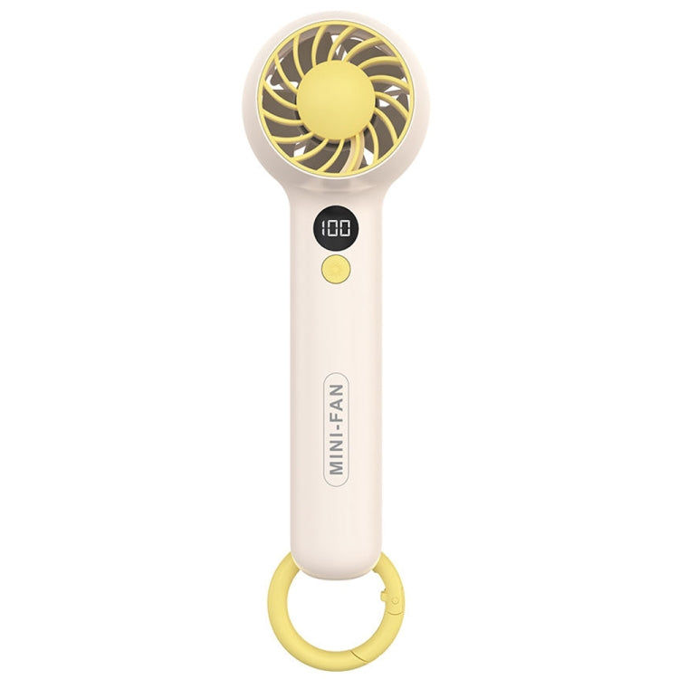 F2302 Handheld Portable Mini USB Office Student Fan with Hook(Yellow) - Electric Fans by buy2fix | Online Shopping UK | buy2fix