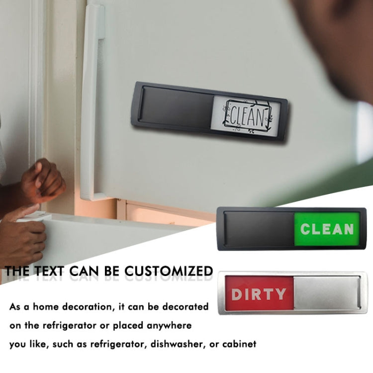 Dishwasher Magnet Clean Dirty Sign Double-Sided Refrigerator Magnet(Black Gray) - Dish Washers & Accessories by buy2fix | Online Shopping UK | buy2fix