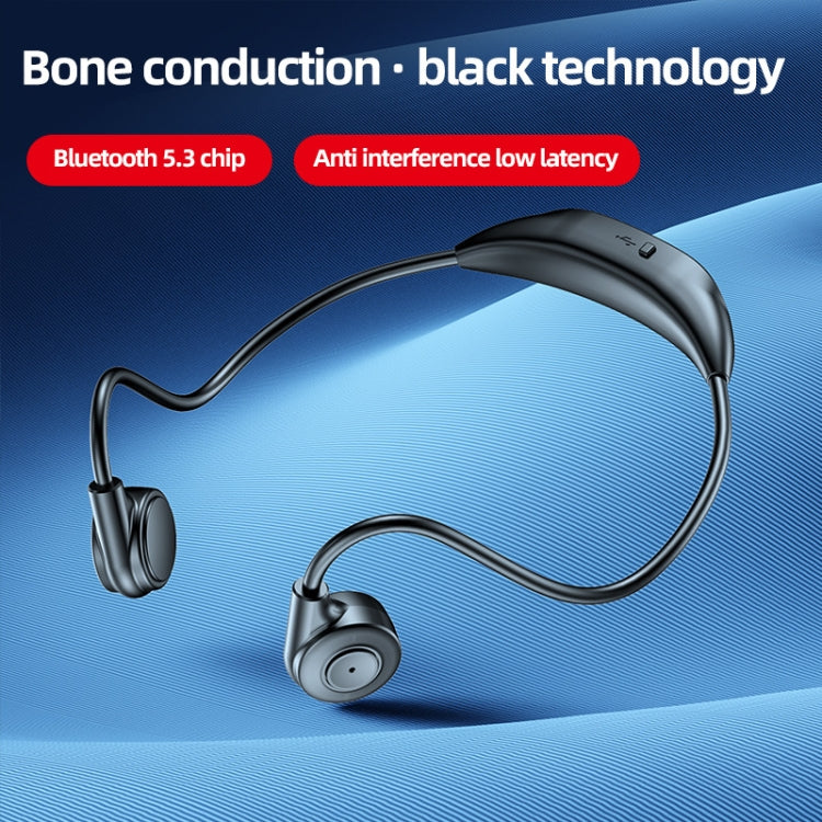 M2 Bone Conduction Earphones Running Stereo To Ear Bluetooth Earphones(Black + Blue) - Neck-mounted Earphone by buy2fix | Online Shopping UK | buy2fix