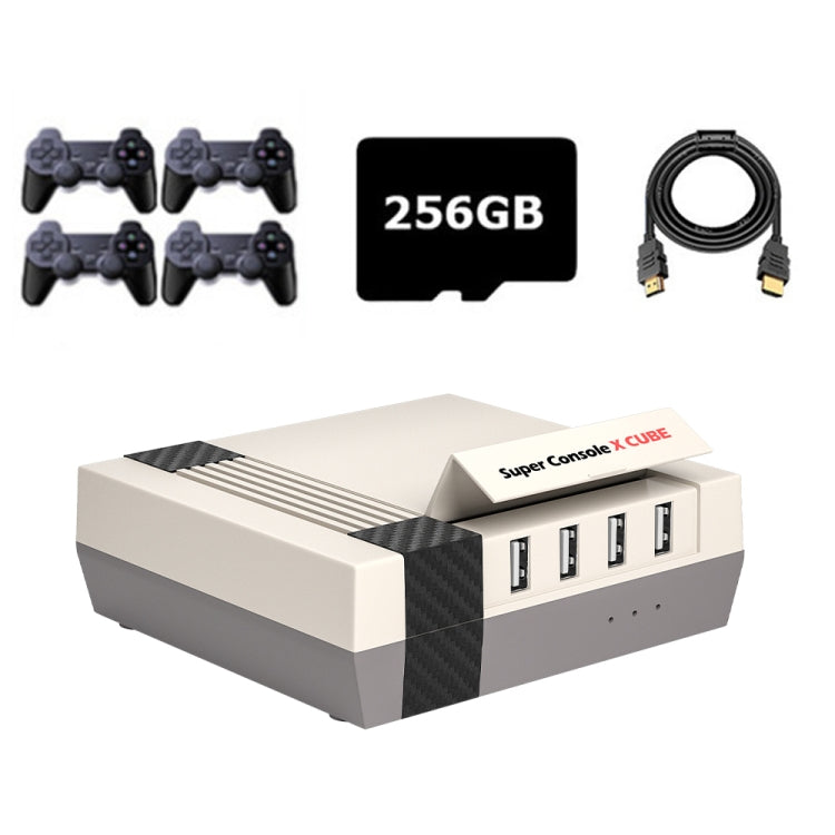 Super Console X Cube Wireless Retro TV Video Game Console Built-in 50+ Emulators 256G 50000+ Games 4 Handles(US Plug) - Pocket Console by buy2fix | Online Shopping UK | buy2fix