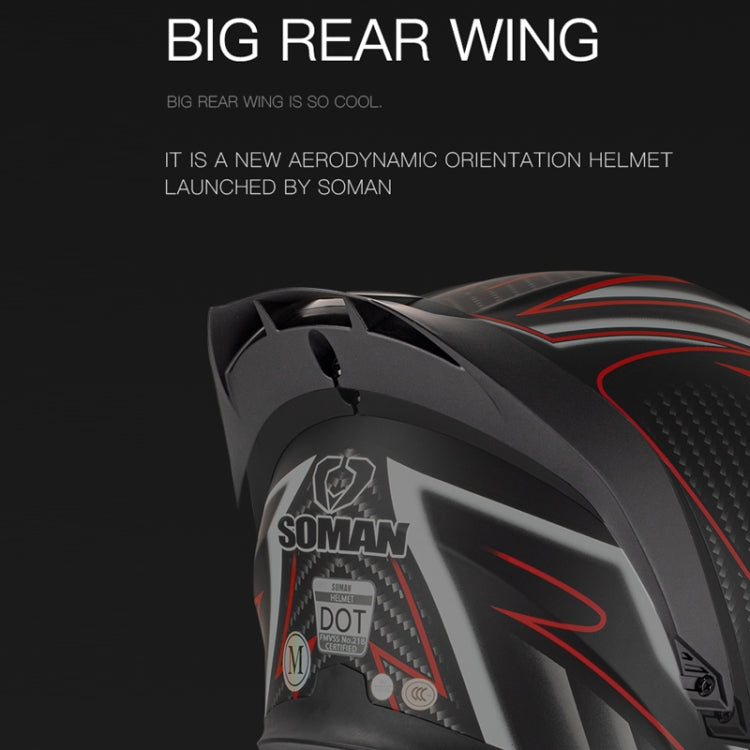 SOMAN Motorcycle Dual Lens Riding Peel-Off Full Coverage Helmet, Size: S(Pearl White) - Helmets by SOMAN | Online Shopping UK | buy2fix