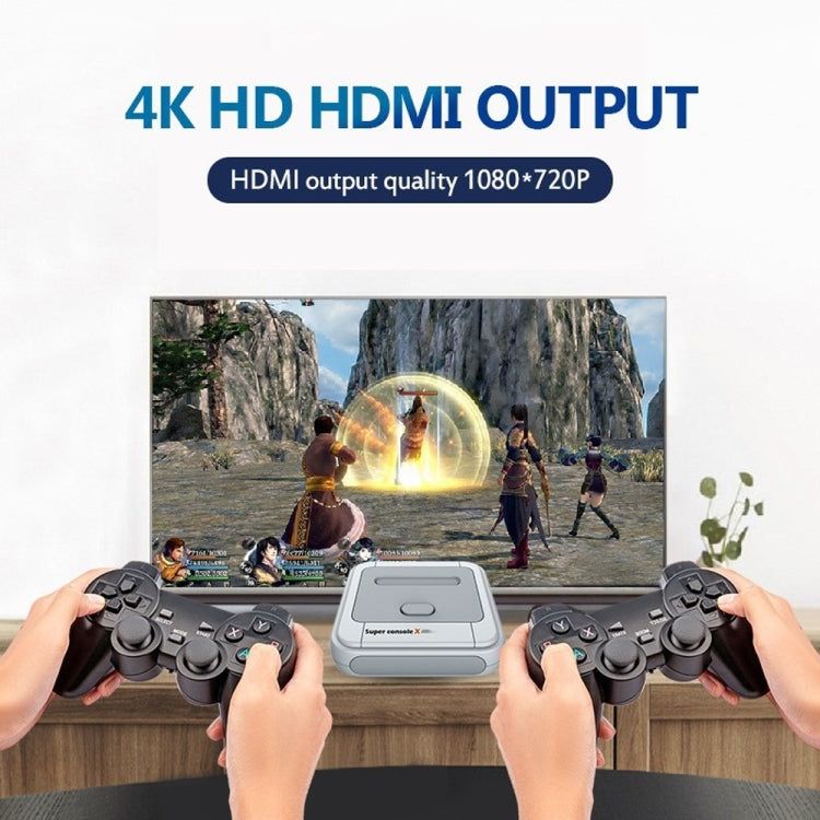 Super Console X 128G 40000+ Games Wireless 4K HD 3D Double Game Console Box, EU Plug - Pocket Console by buy2fix | Online Shopping UK | buy2fix