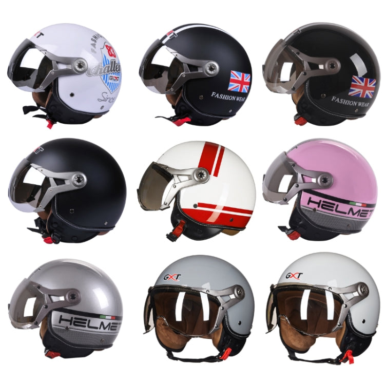 GXT Electric Vehicle Half Cover Helmet Four Seasons Retro Helmet, Size: XL(Matte Black) - Helmets by GXT | Online Shopping UK | buy2fix