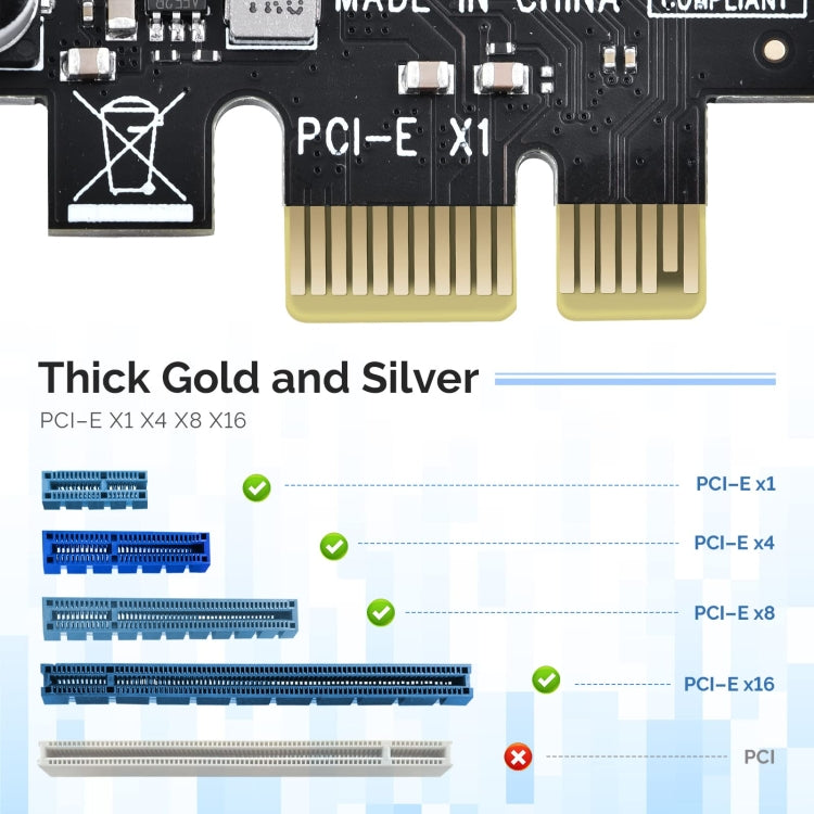 PCE7USB-R05  PCI-E To USB 3.2 GEN1 7-Port 19PIN Expansion Card Super Speed 5Gbps - Add-on Cards by buy2fix | Online Shopping UK | buy2fix