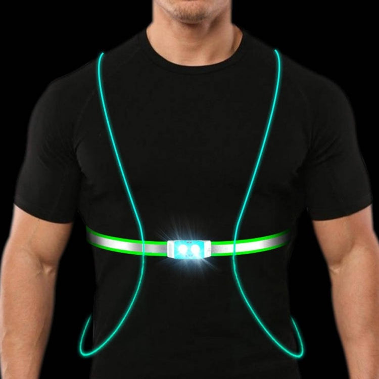 USB Rechargeable Running Light Strap Chest Light(Blue) - Reflective Material by buy2fix | Online Shopping UK | buy2fix