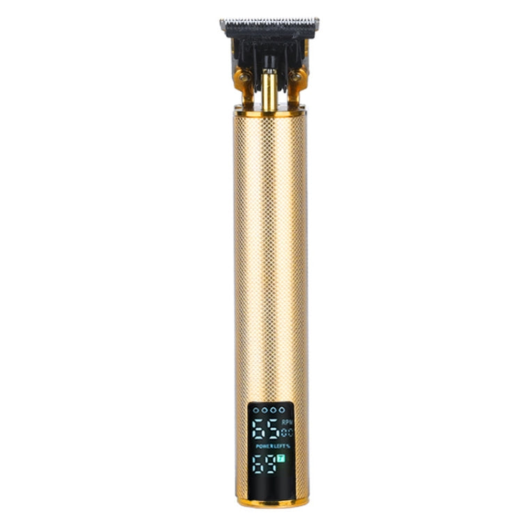 USB Rechargeable Digital Display Engraving Ceramic Knife Electric Hair Clipper(Digital Display Gold) - Hair Trimmer by buy2fix | Online Shopping UK | buy2fix