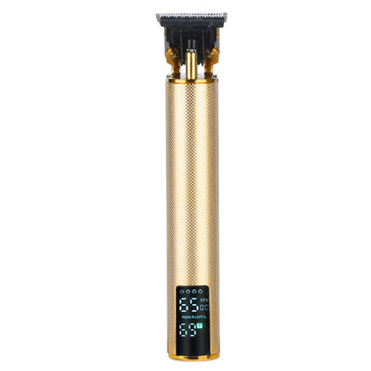 USB Rechargeable Digital Display Engraving Ceramic Knife Electric Hair Clipper(Digital Display Gold) - Hair Trimmer by buy2fix | Online Shopping UK | buy2fix