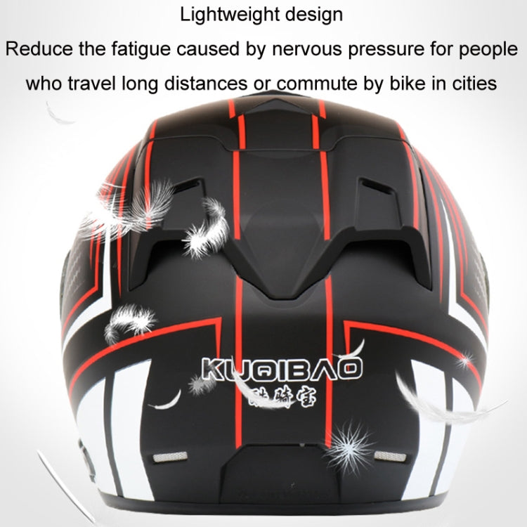 KUQIBAO Motorcycle Smart Bluetooth Sun Protection Double Lens Safety Helmet, Size: XL(White) - Helmets by KUQIBAO | Online Shopping UK | buy2fix