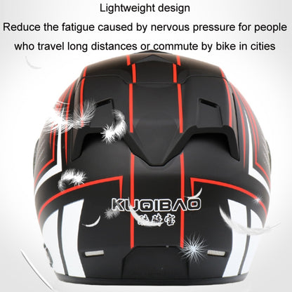 KUQIBAO Motorcycle Smart Bluetooth Sun Protection Double Lens Safety Helmet, Size: M(Bright Black Phantom Fiber+Gray Tail) - Helmets by KUQIBAO | Online Shopping UK | buy2fix