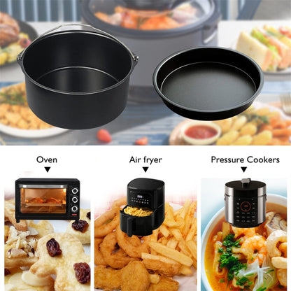 9 -inch Cake Basket with Handle + Pizza Tray Air Fryer Accessory Set Bakeware - Kitchen Machine Accessories by buy2fix | Online Shopping UK | buy2fix