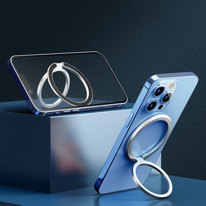 Zinc Alloy Magnetic Ring Buckle Phone Holder Desktop Portable Ring Buckle Folding Bracket(Grey) - Ring Holder by buy2fix | Online Shopping UK | buy2fix