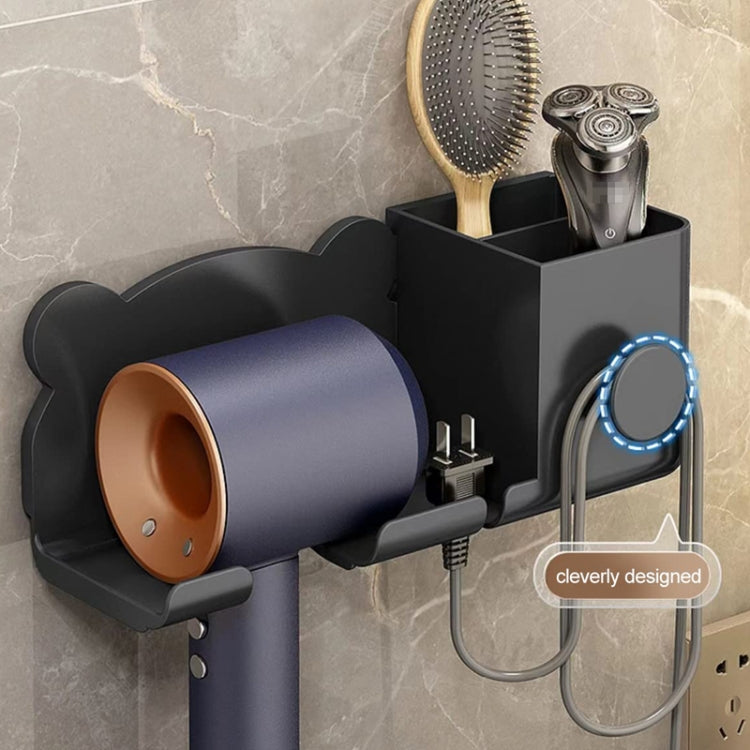 For Dyson Hair Dryer Wall-Mounted Holder Bathroom Shelf Storage Rack, Style: 3pcs Simple  Black - Hair Dryers & Accessories by buy2fix | Online Shopping UK | buy2fix