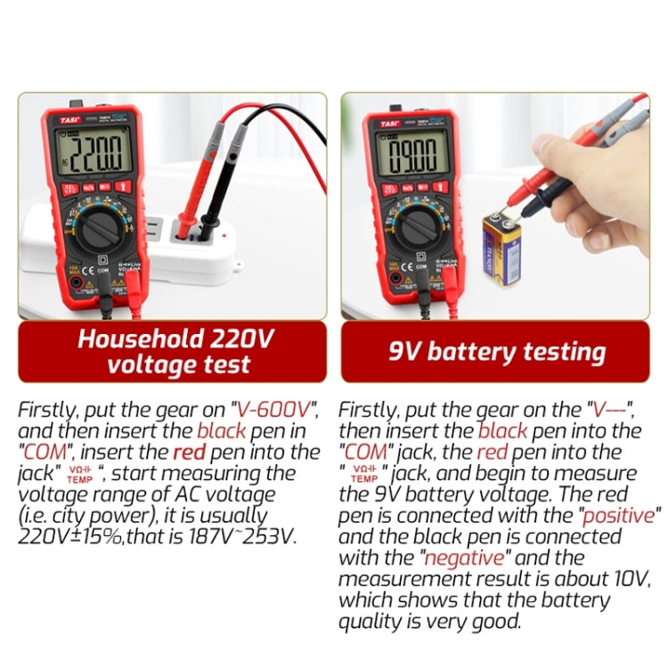 TASI TA801B Automated Manual Integral Digital Multimeter High Precision Digital Display Ammeter - Digital Multimeter by TASI | Online Shopping UK | buy2fix