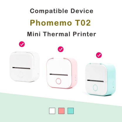 For Phomemo T02 3rolls Bluetooth Printer Thermal Paper Label Paper 53mmx6.5m 10 Years Black on White No Adhesive - Printer Accessories by Phomemo | Online Shopping UK | buy2fix