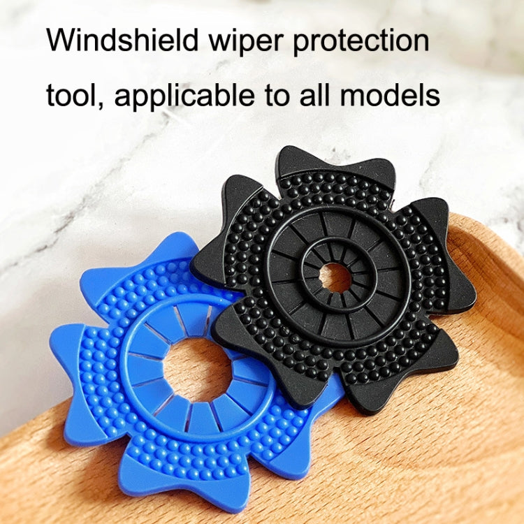 4sets Car Universal Wiper Hole Protective Cover PVC Dustproof Snowproof Wiper Pad(Blue Big Hole) - Others by buy2fix | Online Shopping UK | buy2fix
