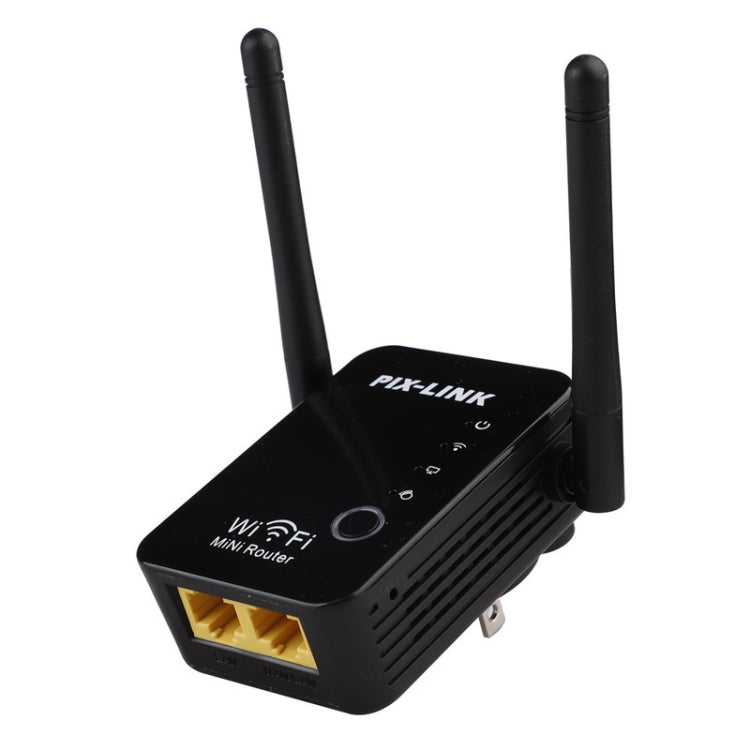 PIX-LINK 2.4G 300Mbps WiFi Signal Amplifier Wireless Router Dual Antenna Repeater(UK Plug) - Broadband Amplifiers by PIX-LINK | Online Shopping UK | buy2fix