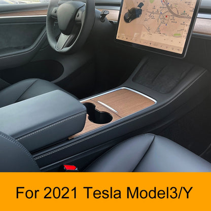 For Tesla Model3/Y Central Control Panel Modification Anti-Scratch Protective Sticker(Log Grain) - Car Interior Mouldings by buy2fix | Online Shopping UK | buy2fix