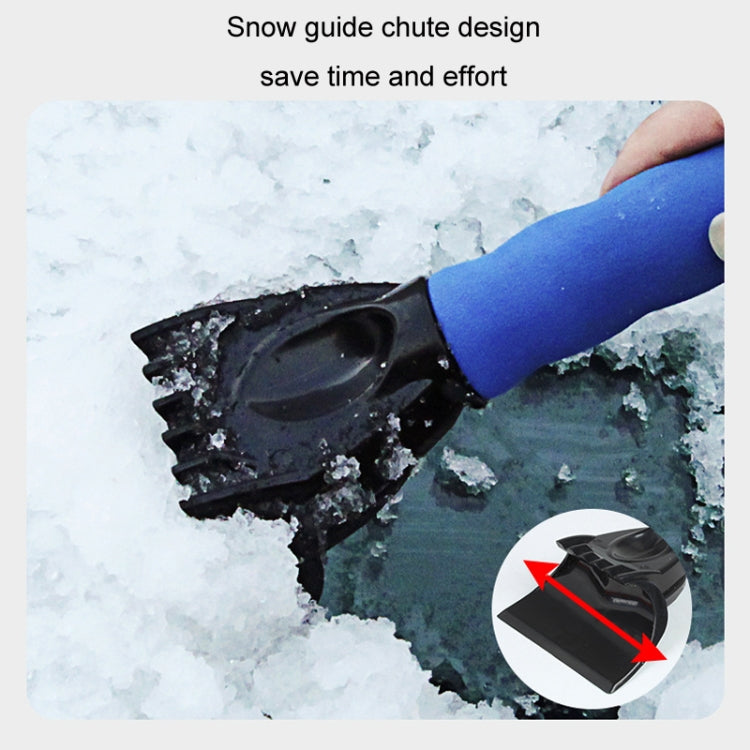 Vehicle Mounted Snow Shovel De-Icer Cleaning Tool, Color: Black+Gloves - Ice Scraper by buy2fix | Online Shopping UK | buy2fix