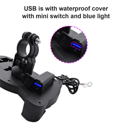 Motorcycle Sunshade Rainproof Mobile Phone Holder, Shape: Charging Handlebar Holder 5V-2A - Holder by buy2fix | Online Shopping UK | buy2fix