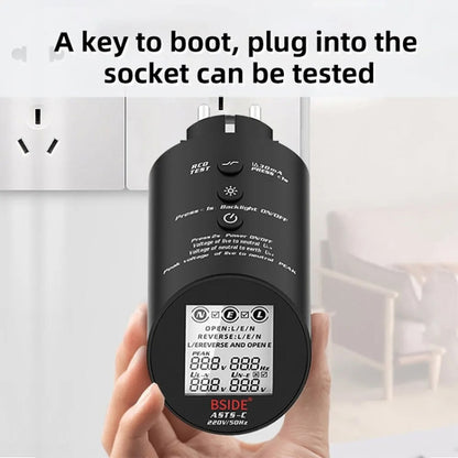 BSIDE ASTS Circuit Analyzer Plug Power Tester EU Plug - Current & Voltage Tester by BSIDE | Online Shopping UK | buy2fix