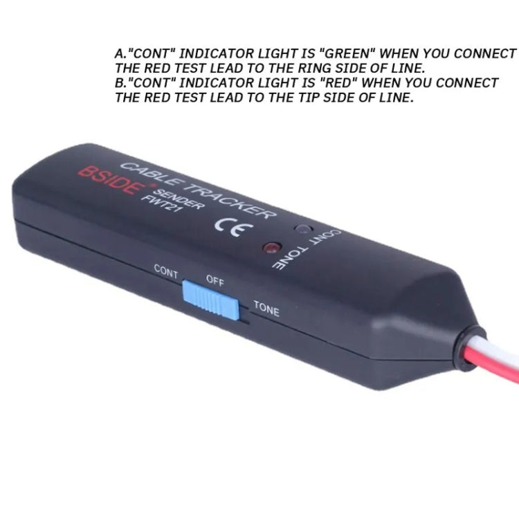 BSIDE FWT21 Network Cable Tester Telephone Wire Checker - Lan Cable and Tools by BSIDE | Online Shopping UK | buy2fix