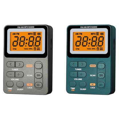 SH-01M Mini Portable Multifunctional Digital Display Two-Channel Radio, Size: JPN Version(Silver Gray) - Radio Player by buy2fix | Online Shopping UK | buy2fix