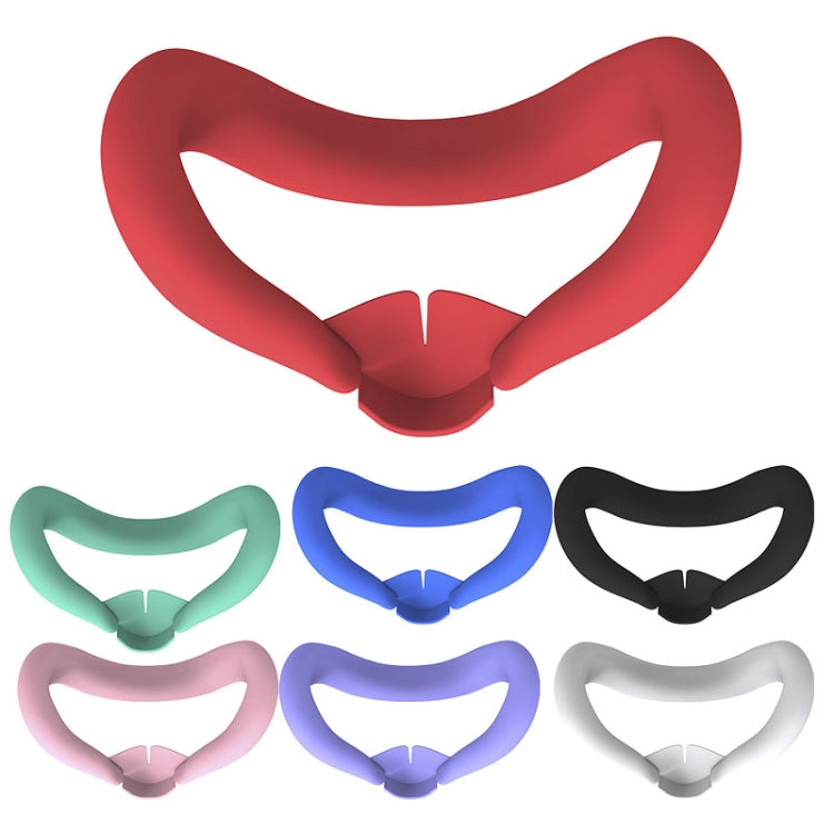 For Meta Quest 3 Silicone Face Cover Eye Mask with Nose Pad(White) - VR Accessories by buy2fix | Online Shopping UK | buy2fix