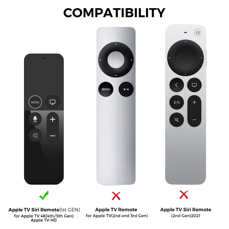 For Apple TV HD / 4K+AirTag AhaStyle PT157 Remote Control Tracker 2 In 1 Silicone Protective Cover(Black) - Remote Control Covers by AhaStyle | Online Shopping UK | buy2fix