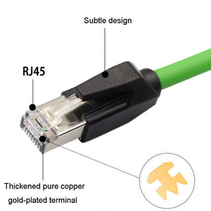 1m CAT6 Double Shielded Gigabit Industrial Cable Vibration-Resistant And Highly Flexible Drag Chain Cable - Lan Cable and Tools by buy2fix | Online Shopping UK | buy2fix