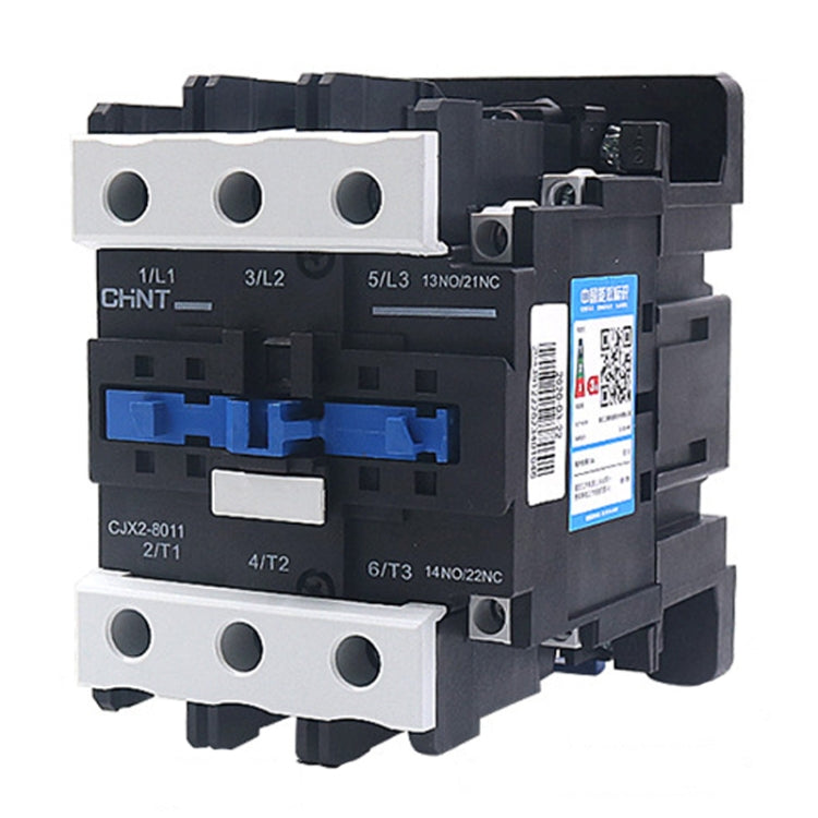 CHNT CJX2-8011 80A 220V Silver Alloy Contacts Multi-Purpose Single-Phase AC Contactor - Relays by CHNT | Online Shopping UK | buy2fix