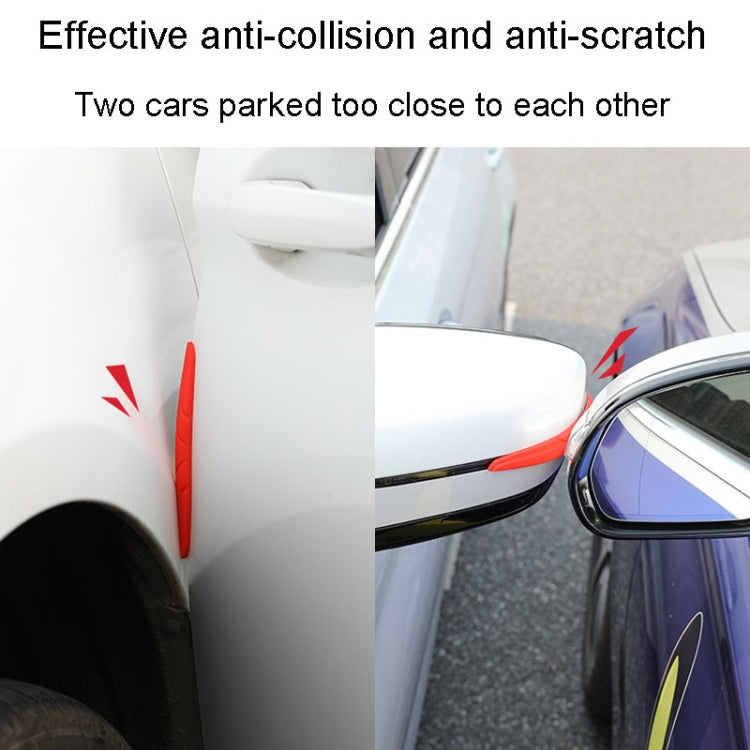 SHANSHI 6pcs /Pack 7753 Car Door Anti-Collision Silicone Strip Bumper Mirror Thickening Decorative Stickers(Red) - Anti Collision Sticker by SHANSHI | Online Shopping UK | buy2fix