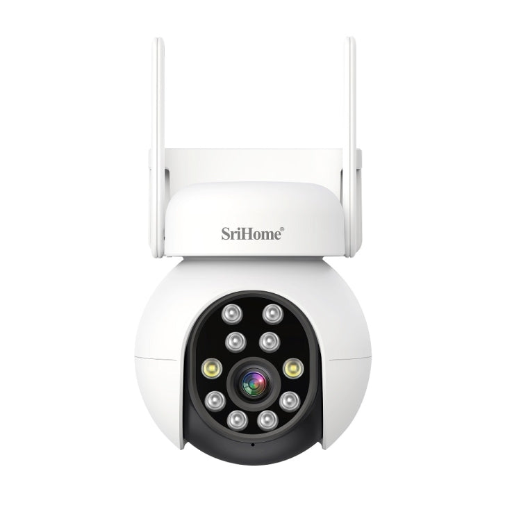 SriHome SH052B Wifi 5MP Wireless PTZ IP AI Auto Tracking Sound&Light Alarm Starlight Color Night Vision Outdoors Surveillance Camera, Plug: AU - Dome Camera by SriHome | Online Shopping UK | buy2fix