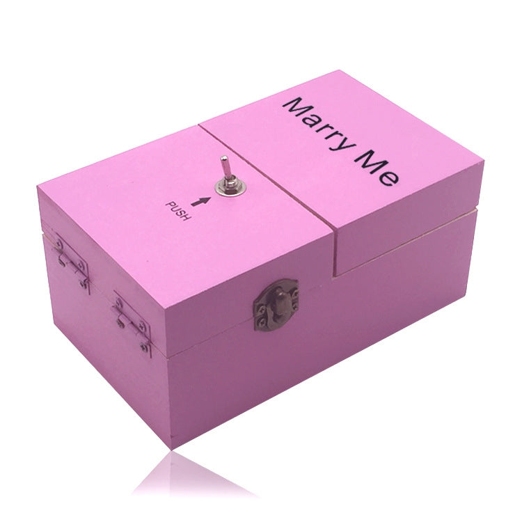 Creative Funny Present Marry Me Novel Wooden Anti-stress Toy(Pink) - Fidget Cube by buy2fix | Online Shopping UK | buy2fix