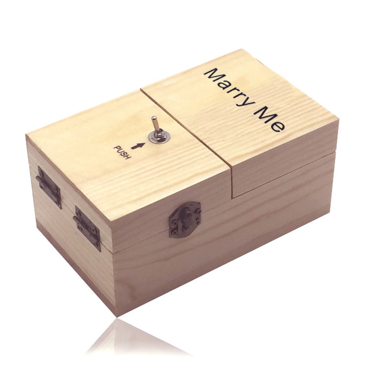 Creative Funny Present Marry Me Novel Wooden Anti-stress Toy(Light Wood) - Fidget Cube by buy2fix | Online Shopping UK | buy2fix