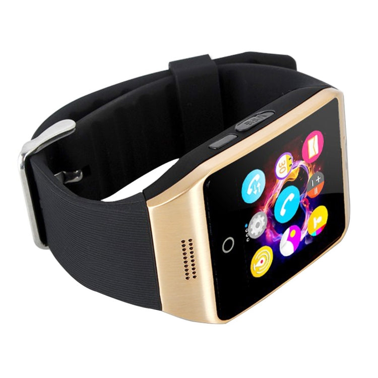 Q18S 1.54 inch IPS Screen MTK6260A Bluetooth 3.0 Smart Watch Phone, Pedometer / Sedentary Reminder / Sleeping Monitor  / Anti-Loss / Remote Camera / GSM / 0.3M Camera (Black + Gold) - Smart Wear by buy2fix | Online Shopping UK | buy2fix