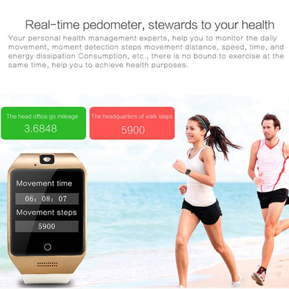 Q18S 1.54 inch IPS Screen MTK6260A Bluetooth 3.0 Smart Watch Phone, Pedometer / Sedentary Reminder / Sleeping Monitor  / Anti-Loss / Remote Camera / GSM / 0.3M Camera (White + Silver) - Smart Wear by buy2fix | Online Shopping UK | buy2fix