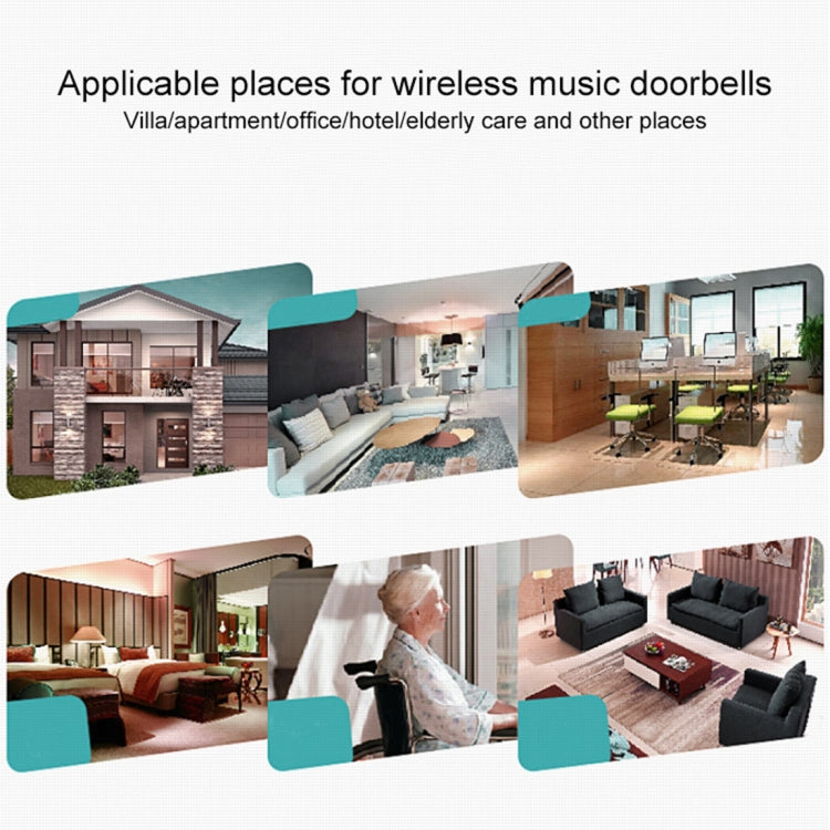 VOYE V012A Home Music Remote Control Wireless Doorbell with 38 Polyphony Sounds (White) - Security by VOYE | Online Shopping UK | buy2fix