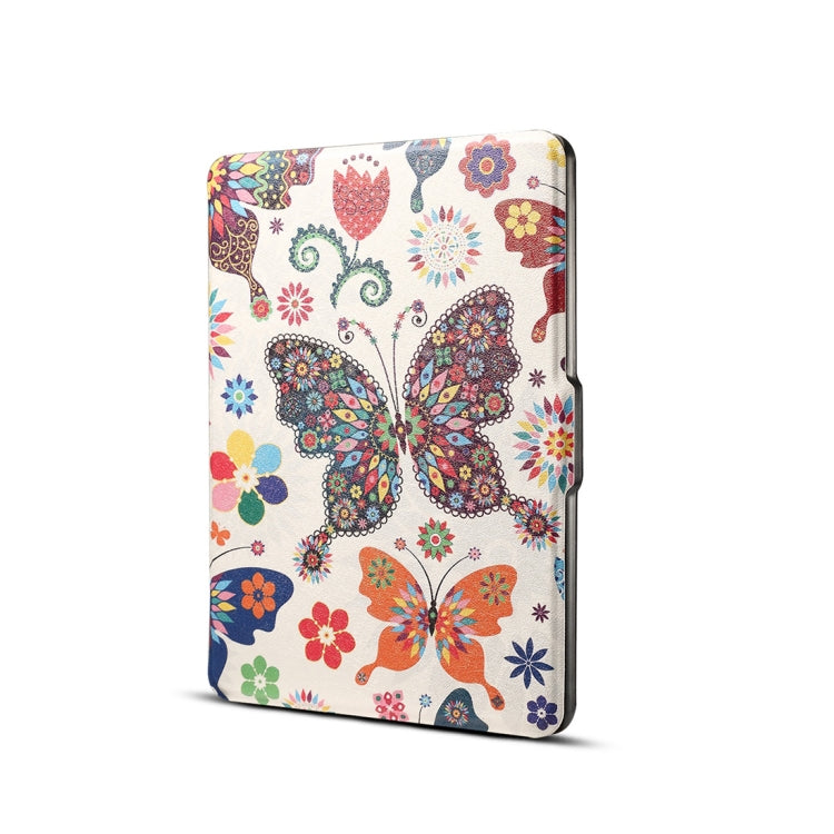 Colors Butterfly Print Horizontal Flip PU Leather Protective Case for Amazon Kindle Paperwhite 1 & 2 & 3 with Sleep / Wake-up - Mobile Accessories by buy2fix | Online Shopping UK | buy2fix