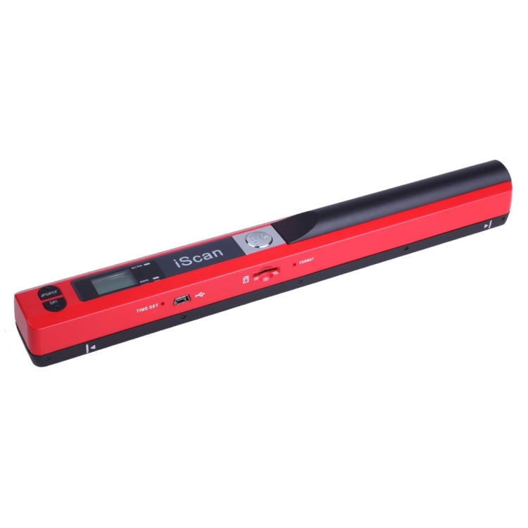 iScan01 Mobile Document Handheld Scanner with LED Display, A4 Contact Image Sensor(Red) - Portable Scanner by buy2fix | Online Shopping UK | buy2fix