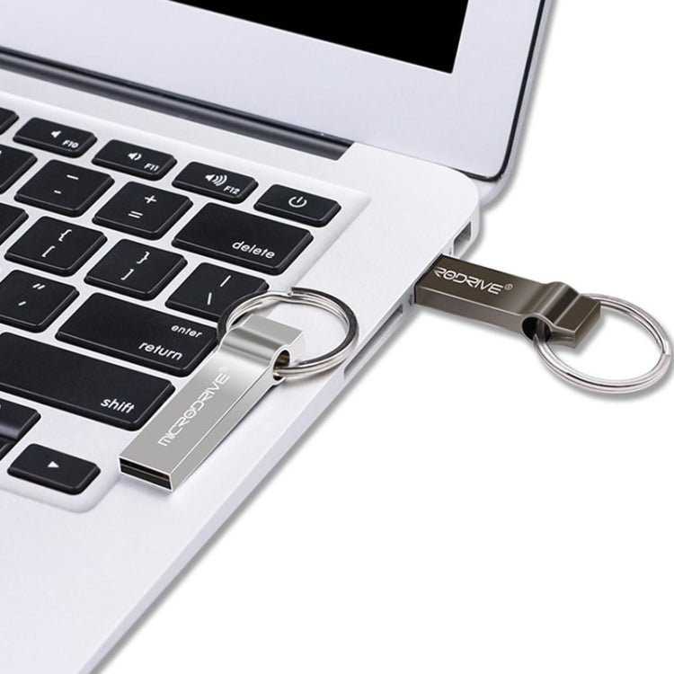 MicroDrive 128GB USB 2.0 Metal Keychain U Disk (Grey) - Computer & Networking by MicroDrive | Online Shopping UK | buy2fix